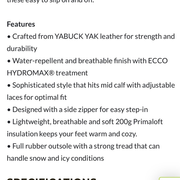 Ecco Women Winter Boots size 9 - Picture 8 of 9